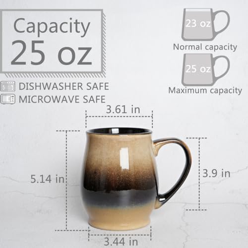 Extra Large Ceramic Coffee Mug (Walnut)