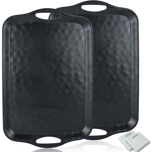 20x13 inch Extra Large Serving Tray with Handles (2 Count)