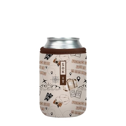 CanSok Sleeve for Beer & Soda Insulated Neoprene Cover (The Scenic Route / 12oz Can Sleeve)
