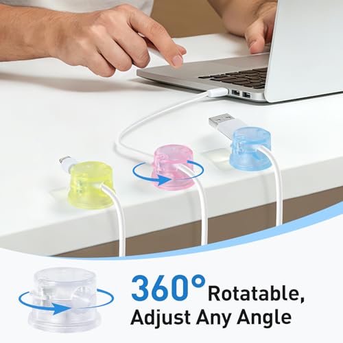 8 Pack Magnetic Cable Clips (Colorful)