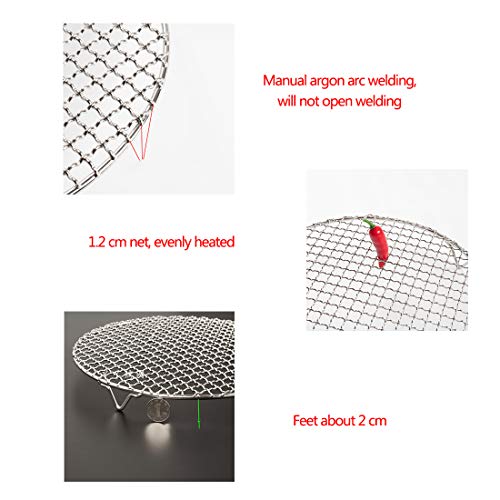 11" Round Cooling Rack Baking 304 Stainless Steel Versatile Steaming Grilling Fit Air Fryer