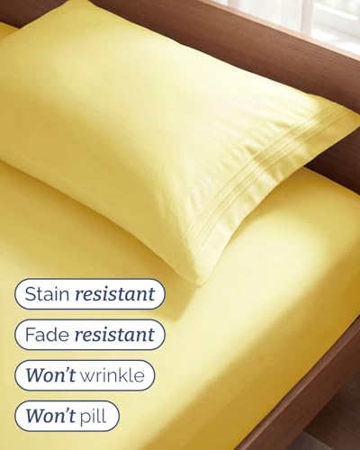 Twin Size 3 Piece Sheet Set (29 - Yellow / Twin)