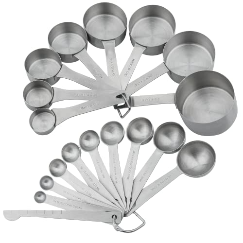 Measuring Cups and Spoons Set (A: 8cups+9spoons)