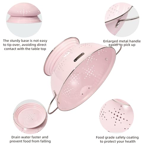 Metal Colander 2 Pack (Pink)