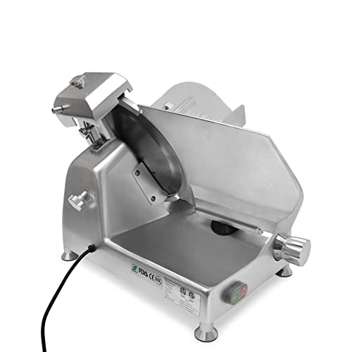 420W 12" Commercial Meat Slicer MS (Polished Silver)