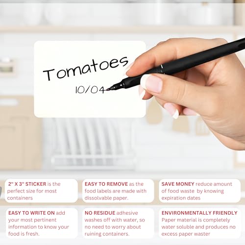 2x3 Dissolvable Food Labels