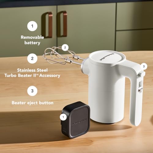 Go Cordless Hand Mixer (Porcelain White / 7 Speed)