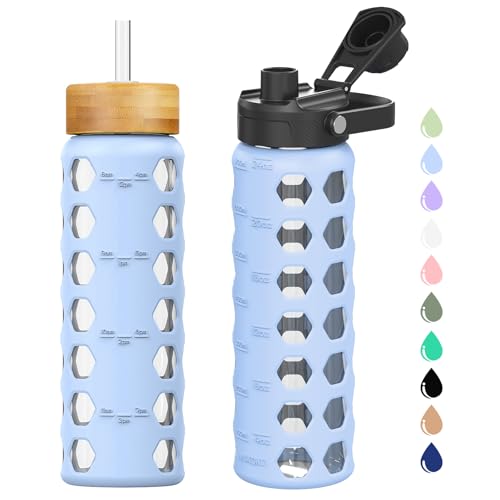 Glass Water Bottle (Glacier / 24 Ounces)