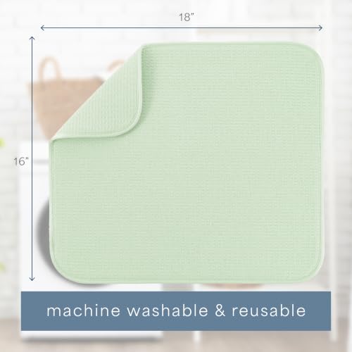 Dish Drying Mat (Mint Green / 16" x 18")