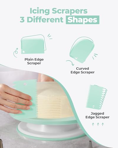 158 Cake Decorating Kit Baking Supplies Tools for Beginners & Pros (Green)