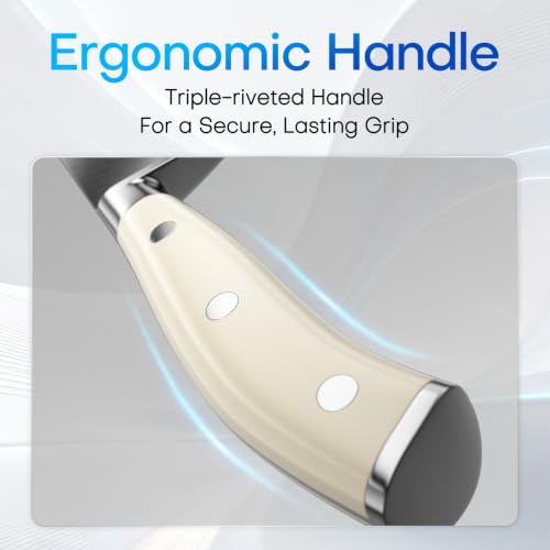 Upgraded Knife Set High Carbon Stainless Steel Ultra Sharp Blade Ergonomic Handle (15 Count)