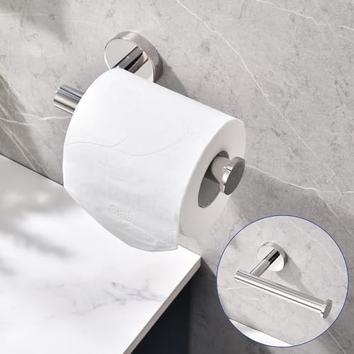 Toilet Paper Holder SUS304 Stainless Steel Round Size Polished Chrome 2 Pack (2 Count)