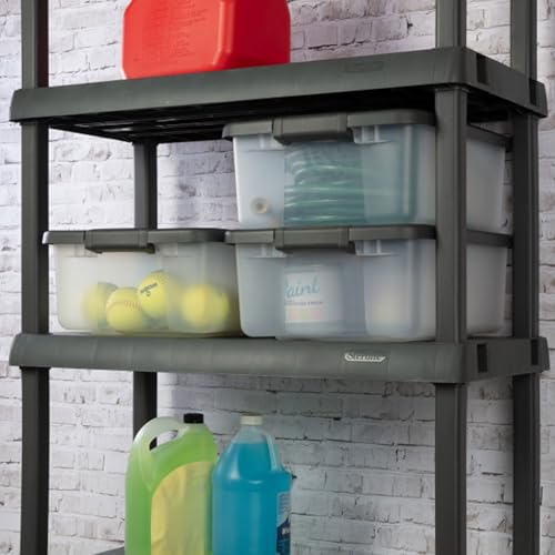 18 Pack Plastic Storage Bins w (25 Quart Tote / 18 Pack)