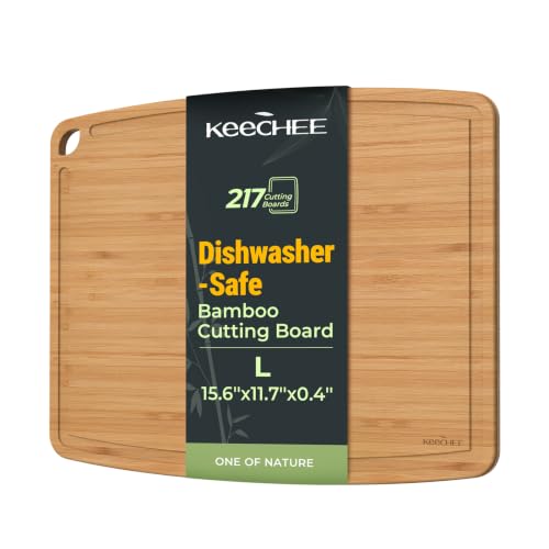 Dishwasher Safe Bamboo Cutting Boards 15.4x11.7in Heat (15.4"L x 11.7"W)