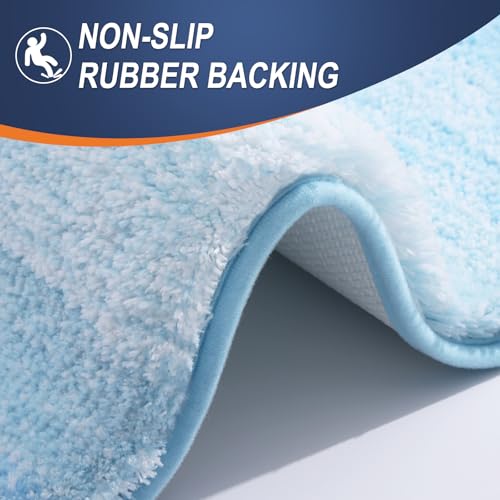 Bathroom Runner Rug 45x27 (45" X 27" / Sky Blue)