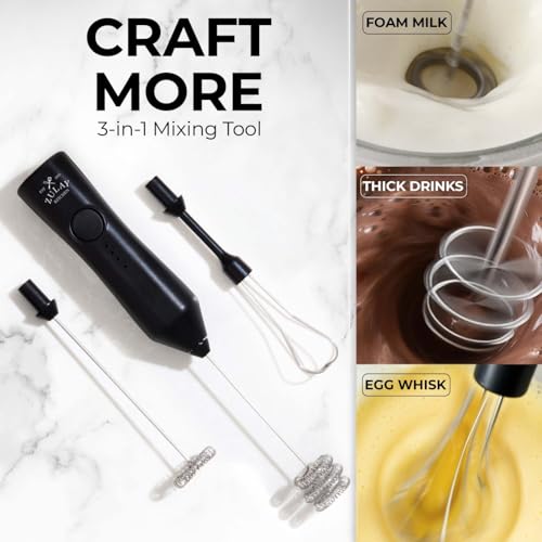 Rechargeable Milk Frother Handheld (Zulay Black / Rechargeable Z1 Motor Max)