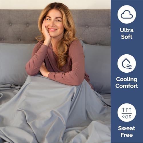 Queen Size 4 Piece Sheet Set (05 - Steel Blue / Queen)