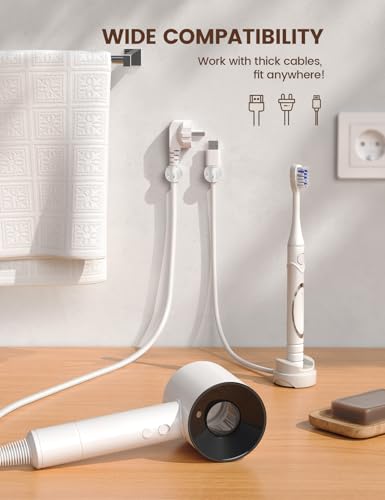 6Pack Clear Rotatable Cord Organizer (6Pack / Transparent Clear)