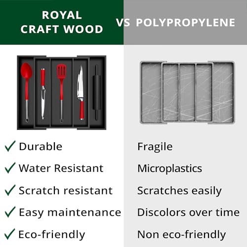 Luxury Bamboo Kitchen Drawer Organizer
