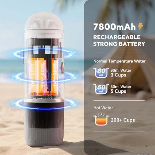 Portable Electric Espresso Coffee Maker for Ground Coffee & NS Capsule Espresso Machine Fast Self (2218-WHITE)