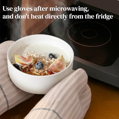 White Ceramic Bowls Set of 6 (22 oz)