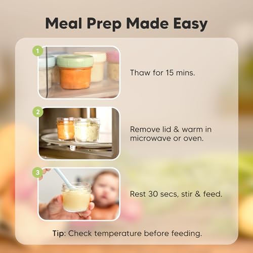 12pk 4oz Glass Baby Food Containers with Lids (12-pk 4 Ounce / Nord)
