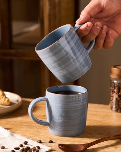 Coffee Mugs Set of 6 (Meteor-Blue Gray / 6 Count (Pack of 1))