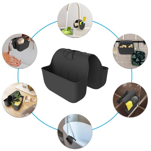 Sponge Holder for Kitchen Sink (Black)