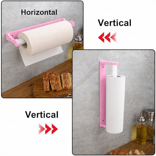 Kitchen Roll Holder Under Cabinet (Pink)
