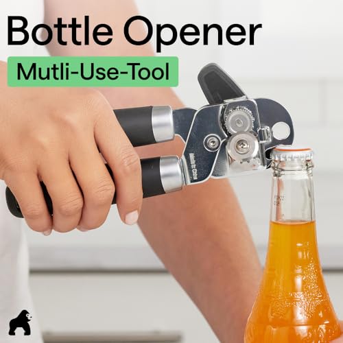 Upgraded Model Stainless Steel Manual Can Opener (Black)