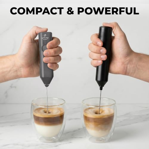 Rechargeable Milk Frother Handheld (ZK Dynamic Tornado Gray / Rechargeable Z1 Motor Max)