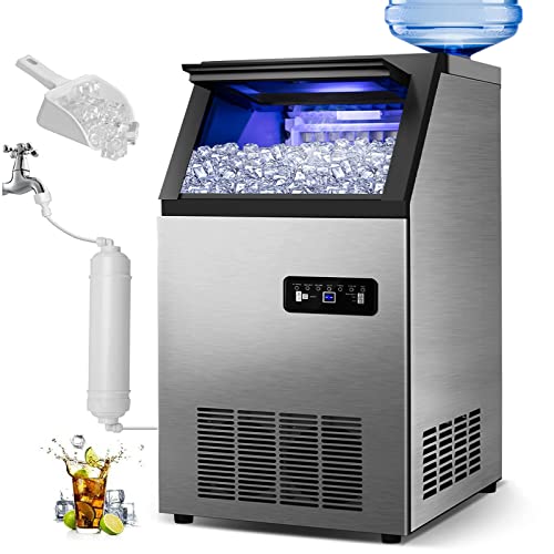 Commercial Ice Maker Machine 120Lbs (Clear Ice Cubes - 120LBS/24H)