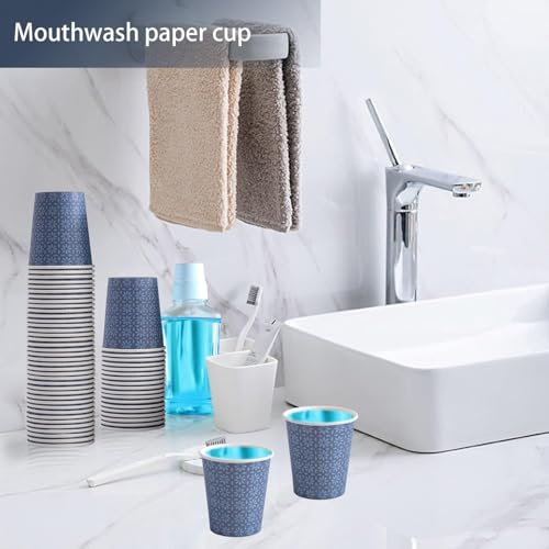 600 Pack 3 oz Paper Cups Disposable Bathroom Mouthwash Cups Navy (Navy / 3 oz-600)