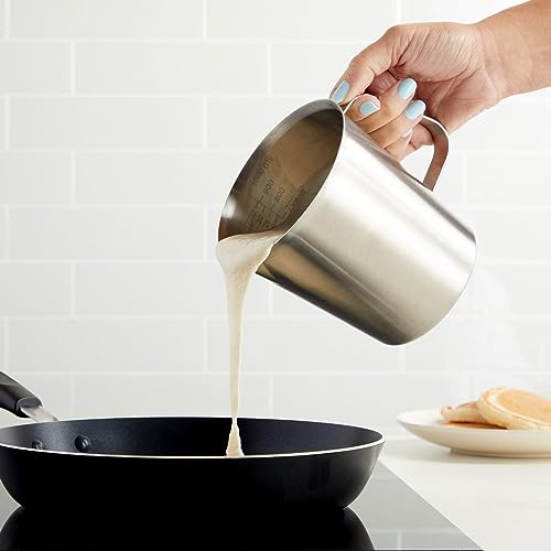 4 Stainless Steel Metal Measuring Cups