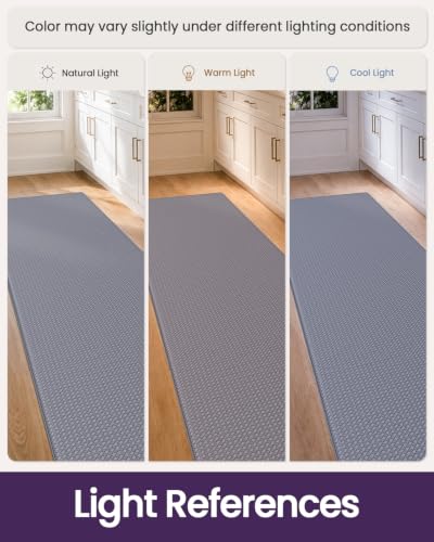Kitchen Floor Mats Cushioned Anti Fatigue (Grey / 59"l X 17"w X 0.4"th)