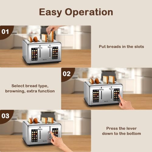 4 Slice Toaster with Touch Screen Control