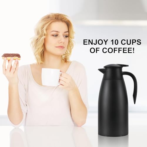 70 oz Thermal Coffee Carafe (black+red / 70 Ounces)