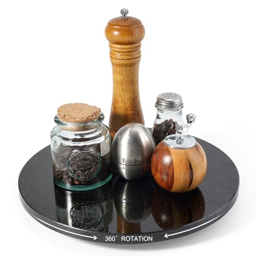 Marble Lazy Susan (Zimbabwe Black / 16")