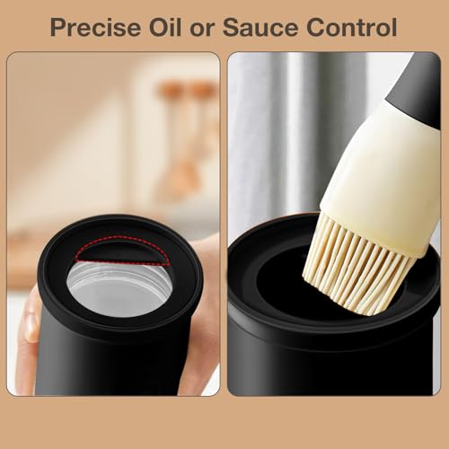 Oil Dispenser with Brush for Kitchen (02_Black)