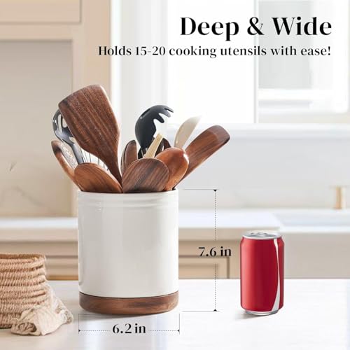 7.6" 360° Rotating Utensil Holder (White Specks / 7.6 Inch)