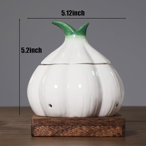 Garlic Keeper for Counter (white)