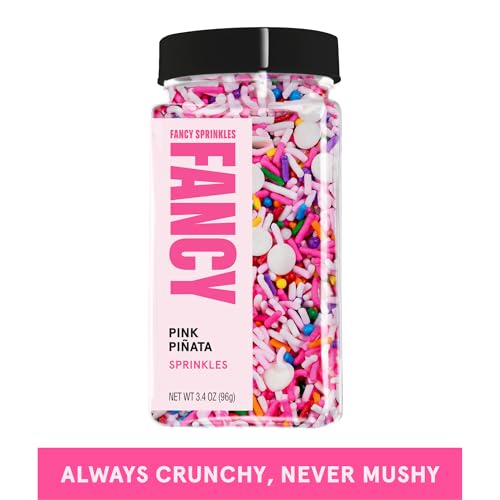 Pink Pinata Hot Pink & Rainbow Sprinkle Mix 1 Pack (4 Ounce)