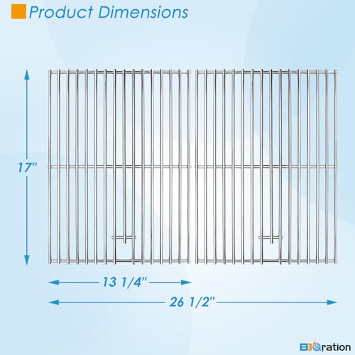 17" Grill Grates for Nexgrill 4 (17in x 13 1/4in)
