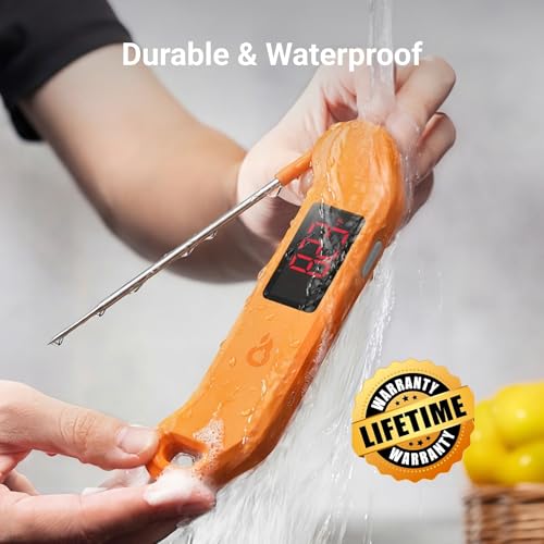 1 Sec Professional Digital Meat Thermometer (Orange)