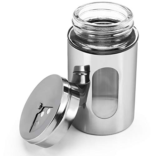 2pcs Salt and Pepper Shakers (Silver)