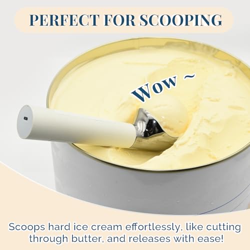 Heated Ice Cream Scoop Rechargeable (White / 2 oz)