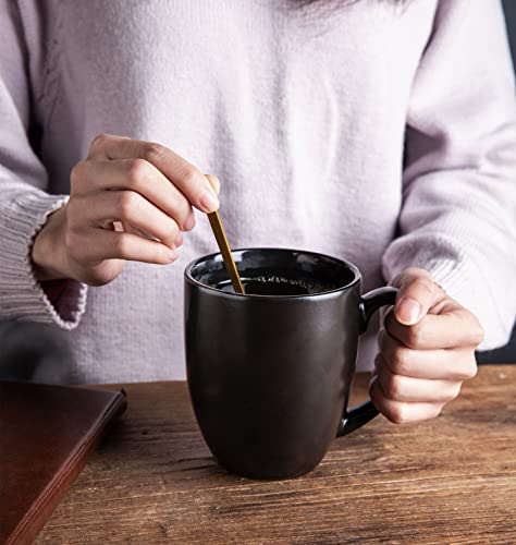 16 oz Coffee Mugs Set of 6 (Matte Black)