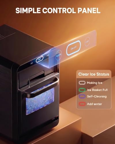 Nugget Ice Maker Countertop (Silver Gray / 44 lbs)
