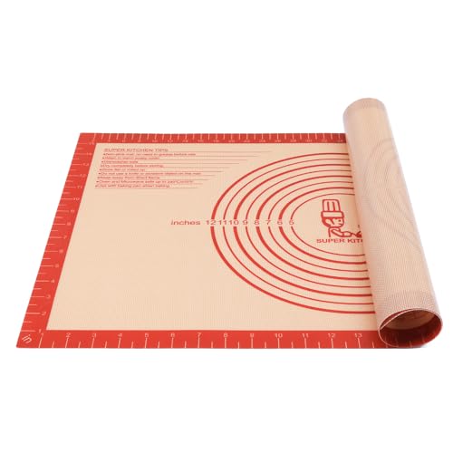 Non slip Silicone Pastry Mat Extra Large Measurements 16''x 26'' Baking Mat (26"L x 16"W)
