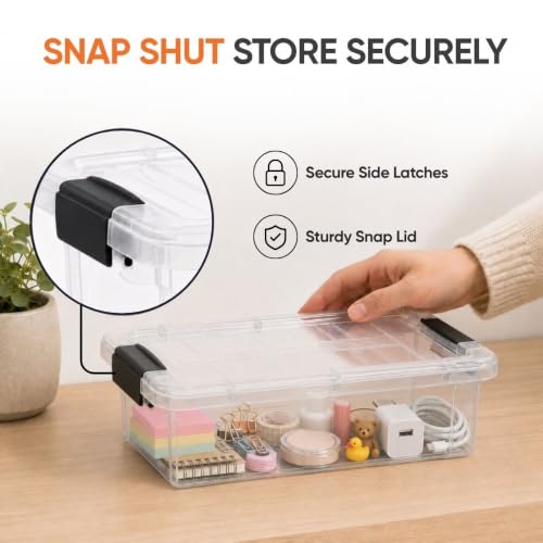 2.3 Quart Clear Plastic Storage Containers with Lids (2.3 Quart)